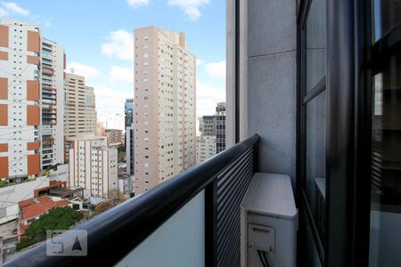 Varanda da Sala de apartamento para alugar com 1 quarto, 45m² em Vila Nova Conceição, São Paulo