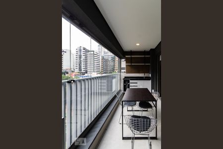 Varanda gourmet de apartamento à venda com 1 quarto, 49m² em Jardim Paulista, São Paulo