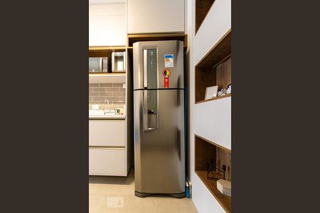 Cozinha - Geladeira de apartamento à venda com 1 quarto, 49m² em Jardim Paulista, São Paulo