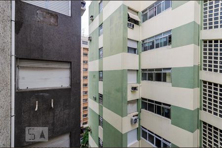 Vista sala de apartamento para alugar com 1 quarto, 43m² em Boqueirão, Santos