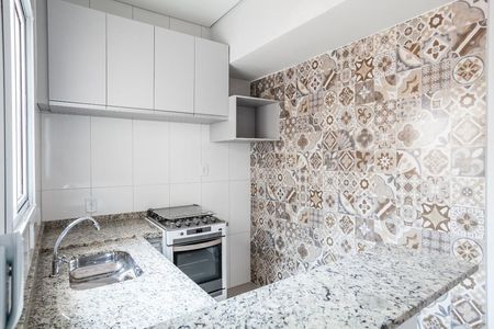 Cozinha de apartamento para alugar com 1 quarto, 40m² em Vila São Pedro, Santo André