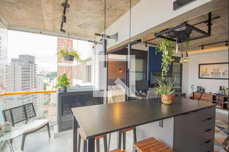 Varanda/ Cozinha de apartamento para alugar com 1 quarto, 47m² em Jardim Vila Mariana, São Paulo