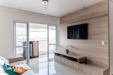 Sala de apartamento à venda com 3 quartos, 96m² em Vila Valparaíso, Santo André