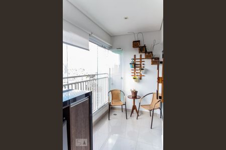Varanda gourmet de apartamento à venda com 3 quartos, 96m² em Vila Valparaíso, Santo André