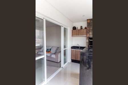 Varanda gourmet de apartamento à venda com 3 quartos, 96m² em Vila Valparaíso, Santo André
