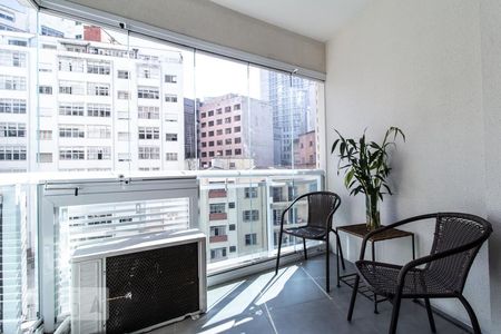 Varanda de apartamento à venda com 1 quarto, 48m² em Centro, São Paulo
