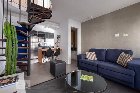 Sala de apartamento para alugar com 1 quarto, 54m² em Jardins, São Paulo