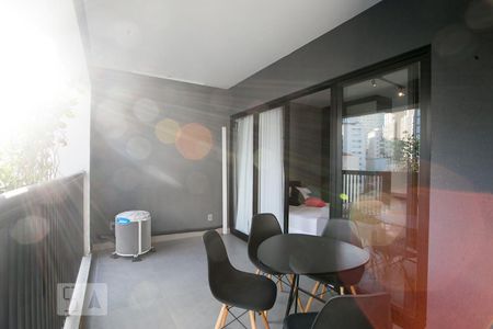 Sacada com por do Sol de kitnet/studio para alugar com 1 quarto, 33m² em Vila Buarque, São Paulo