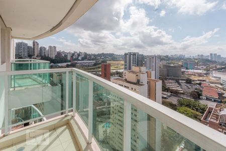 Varanda da Sala de apartamento à venda com 1 quarto, 45m² em Santo Amaro, São Paulo