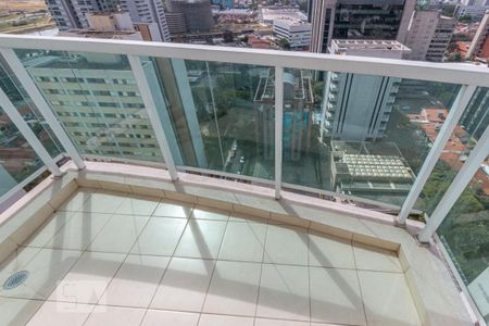 Varanda da Sala de apartamento à venda com 1 quarto, 45m² em Santo Amaro, São Paulo