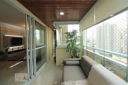 Varanda da Sala de apartamento à venda com 3 quartos, 128m² em Centro, Santo André