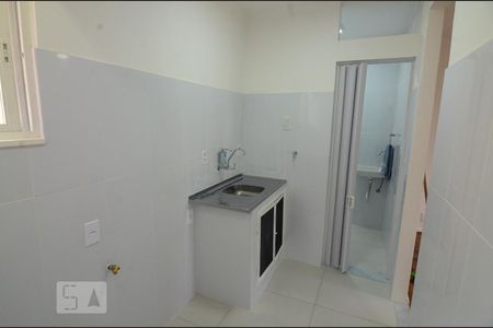 Cozinha de apartamento à venda com 1 quarto, 26m² em Botafogo, Rio de Janeiro