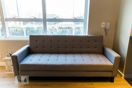 Sala - Sofá cama de kitnet/studio para alugar com 1 quarto, 44m² em Brooklin, São Paulo