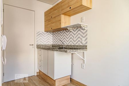 Cozinha de kitnet/studio à venda com 1 quarto, 16m² em Bela Vista, São Paulo