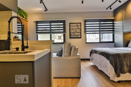 Cozinha de kitnet/studio à venda com 1 quarto, 26m² em Bela Vista, São Paulo