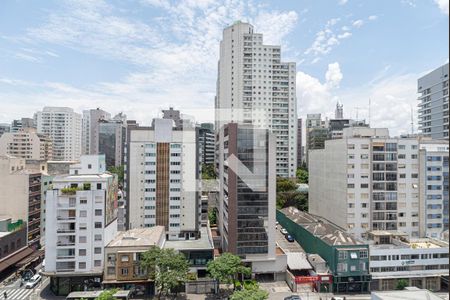 Vista da Sala/Quarto de kitnet/studio para alugar com 1 quarto, 28m² em Consolação, São Paulo