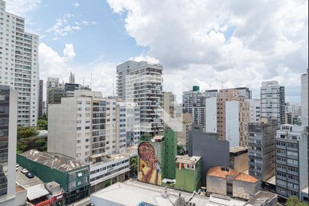 Vista da Sala/Quarto de kitnet/studio para alugar com 1 quarto, 28m² em Consolação, São Paulo