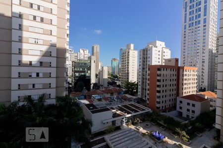 Vista Sala de apartamento para alugar com 3 quartos, 110m² em Itaim Bibi, São Paulo