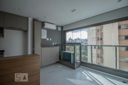 Varanda da Sala de apartamento para alugar com 1 quarto, 53m² em Vila Clementino, São Paulo