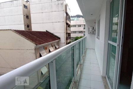 Varanda da Sala de apartamento para alugar com 1 quarto, 44m² em Botafogo, Rio de Janeiro