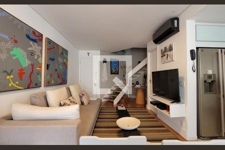 Sala de apartamento para alugar com 1 quarto, 90m² em Jardim, Santo André