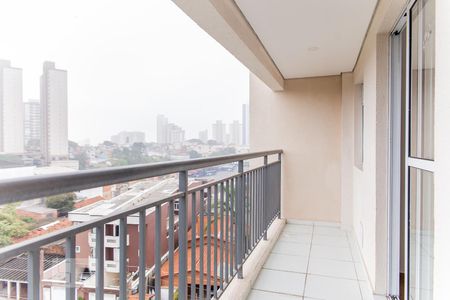 Varanda da Sala de apartamento para alugar com 2 quartos, 54m² em Vila Eldízia, Santo André