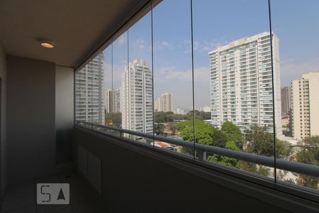 Varanda da Sala de apartamento para alugar com 1 quarto, 33m² em Santo Amaro, São Paulo