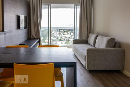 Sala de apartamento à venda com 1 quarto, 57m² em Empresarial 18 do Forte, Barueri