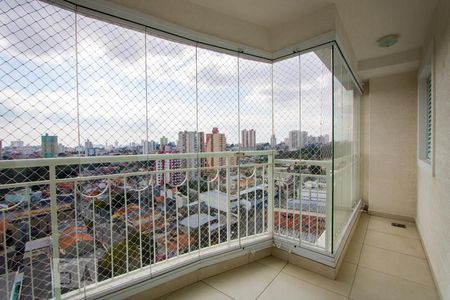 Varanda da sala de apartamento à venda com 3 quartos, 86m² em Vila Valparaíso, Santo André