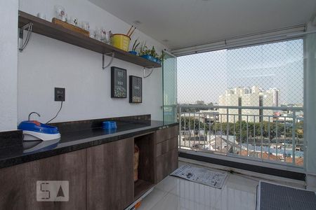 Varanda da Sala de apartamento à venda com 3 quartos, 63m² em Barra Funda, São Paulo