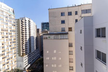 Quarto - vista de kitnet/studio para alugar com 1 quarto, 26m² em Bela Vista, São Paulo