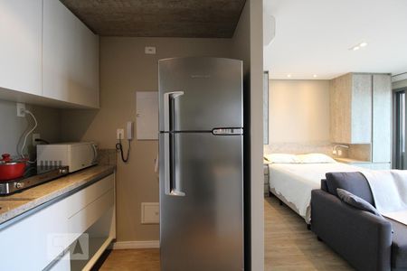 Cozinha de kitnet/studio para alugar com 1 quarto, 43m² em Brooklin Paulista, São Paulo