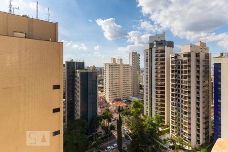 Vista da sala de apartamento para alugar com 1 quarto, 58m² em Cambuí, Campinas