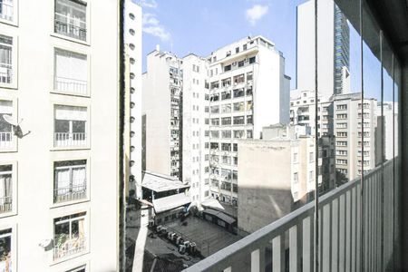 Studio - Varanda - Vista de kitnet/studio à venda com 1 quarto, 34m² em Santa Efigênia, São Paulo