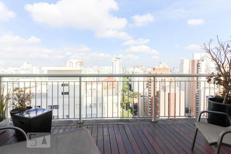 Varanda da Sala de apartamento para alugar com 1 quarto, 103m² em Vila Nova Conceição, São Paulo