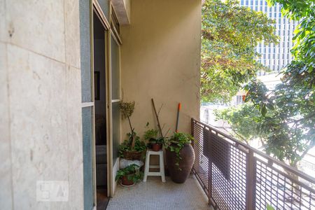 Varanda da Sala 1 de apartamento à venda com 4 quartos, 160m² em Santo Agostinho, Belo Horizonte