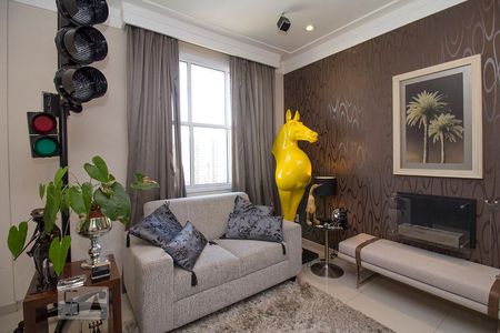 Sala de TV de apartamento à venda com 1 quarto, 116m² em Barra Funda, São Paulo