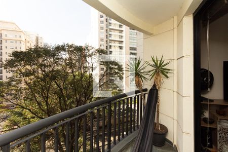 Varanda da Sala de apartamento para alugar com 2 quartos, 94m² em Moema, São Paulo