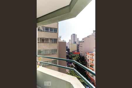 Varanda da Sala de apartamento para alugar com 1 quarto, 45m² em Vila Buarque, São Paulo