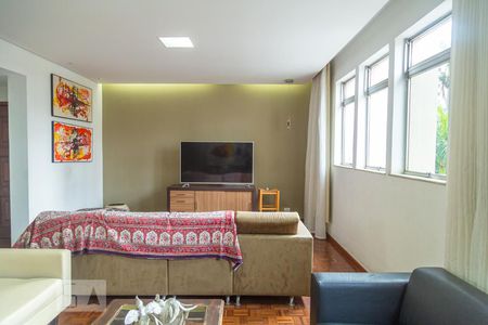 Sala 1 de apartamento à venda com 4 quartos, 190m² em Funcionários, Belo Horizonte