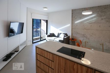 Sala/Cozinha de apartamento à venda com 1 quarto, 46m² em Itaim Bibi, São Paulo