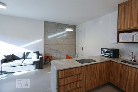 Sala/Cozinha de apartamento à venda com 1 quarto, 46m² em Itaim Bibi, São Paulo