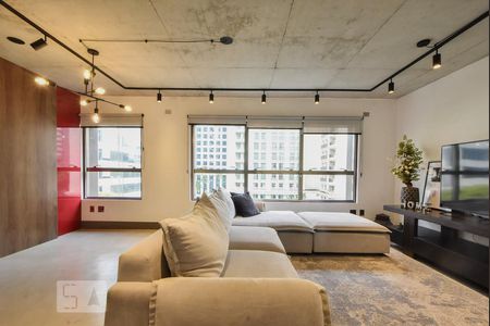 Sala de Estar de apartamento para alugar com 1 quarto, 70m² em Cidade Monções, São Paulo