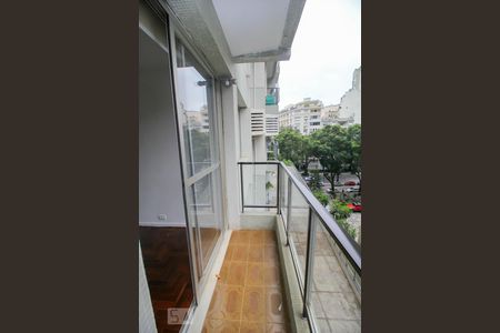 Varanda da Sala de apartamento para alugar com 1 quarto, 67m² em Flamengo, Rio de Janeiro