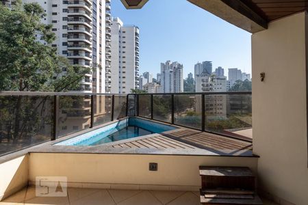 Varanda da Sala de apartamento à venda com 4 quartos, 235m² em Vila Andrade, São Paulo