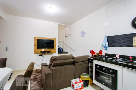 Sala/Cozinha de apartamento à venda com 2 quartos, 81m² em Vila Humaitá, Santo André