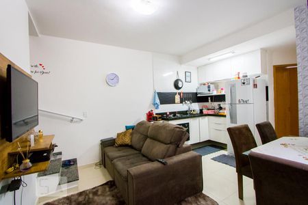 Sala/Cozinha de apartamento à venda com 2 quartos, 81m² em Vila Humaitá, Santo André