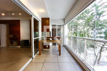 Varanda da Sala de apartamento para alugar com 1 quarto, 80m² em Vila Andrade, São Paulo