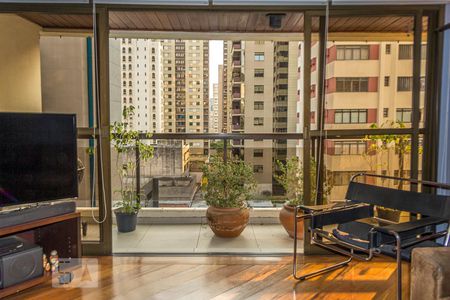 Varanda da Sala de apartamento para alugar com 3 quartos, 110m² em Itaim Bibi, São Paulo