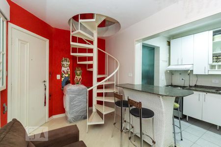 Sala de apartamento para alugar com 3 quartos, 90m² em São Francisco, Curitiba